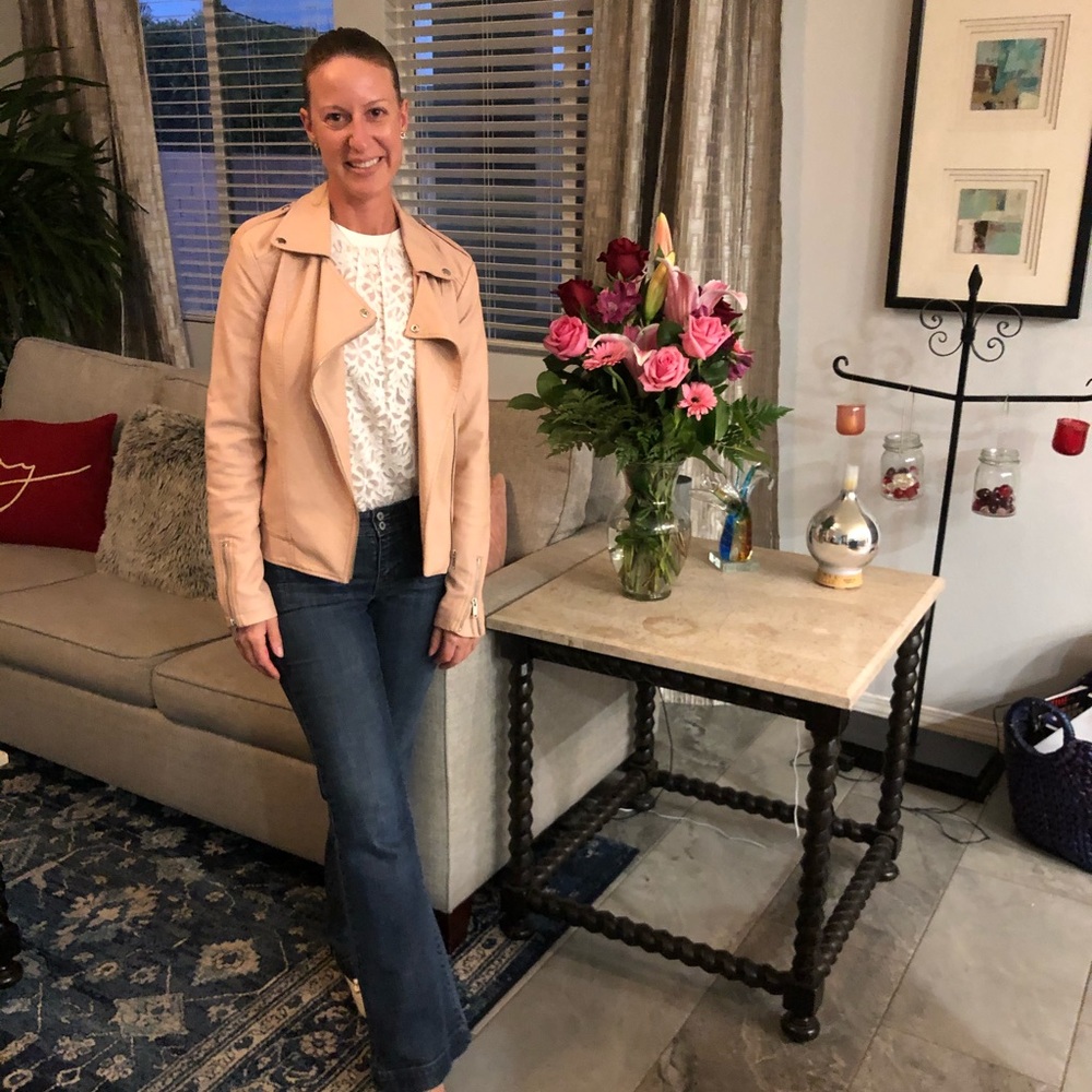 This faux leather jacket is from Just Fab.